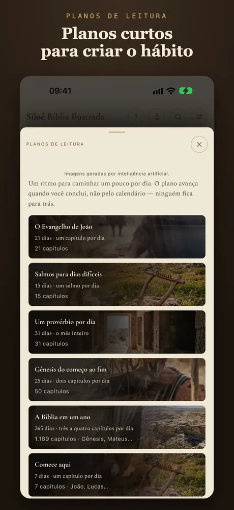 Planos curtos para criar o hábito.